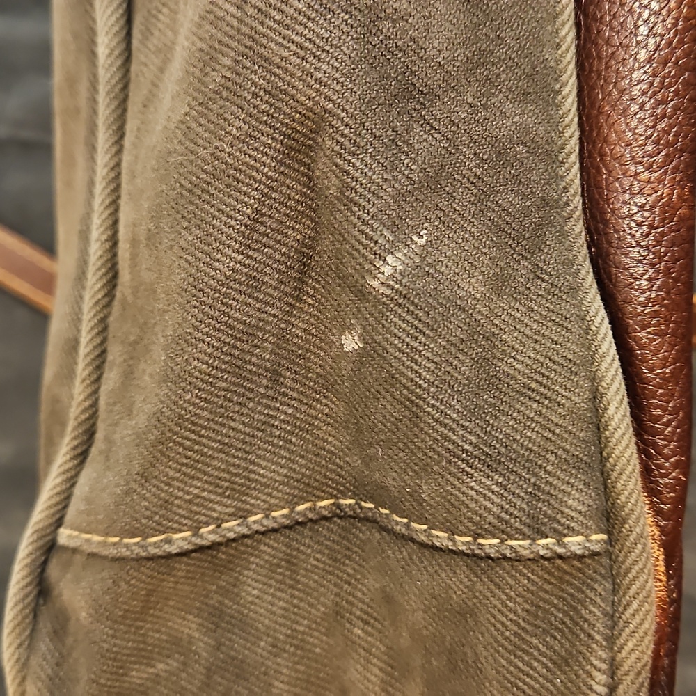 Woven Denim & Leather Myra Bag Purse With Zipper closure. - Picture 10 of 10